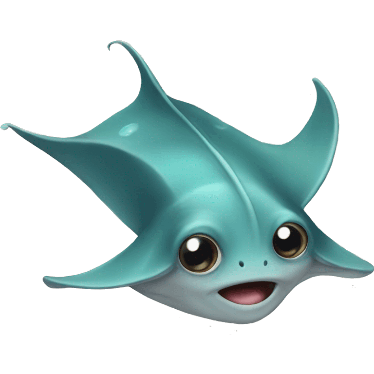 Cute stingray emoji