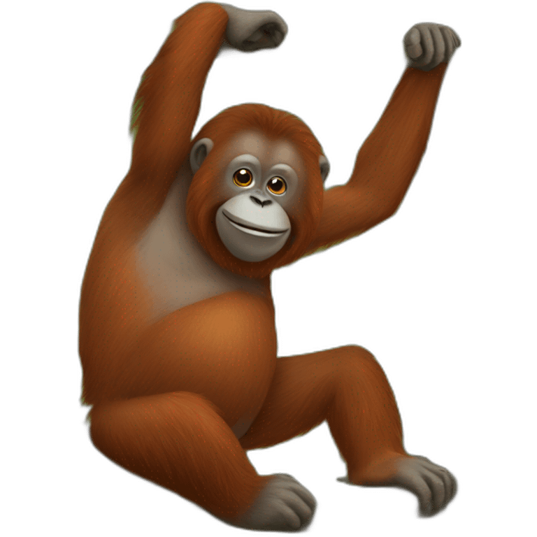 Friendly orangutan emoji