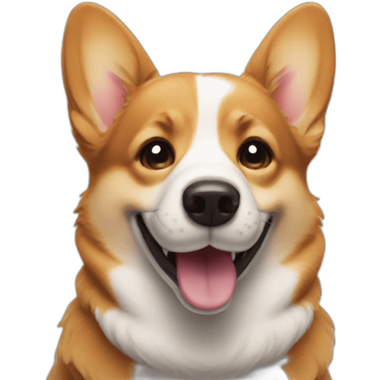 corgi winking emoji