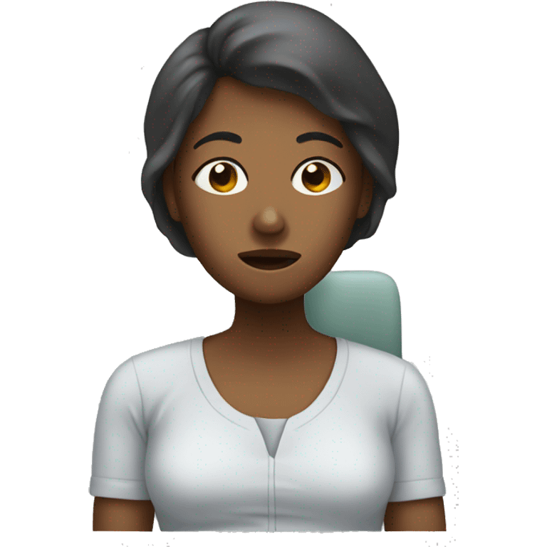 A woman's sick emoji