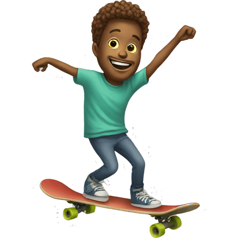 on a skateboard emoji