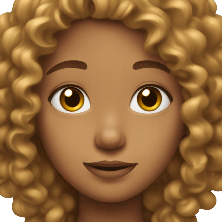 Girl called Bonnie with curly hair emoji