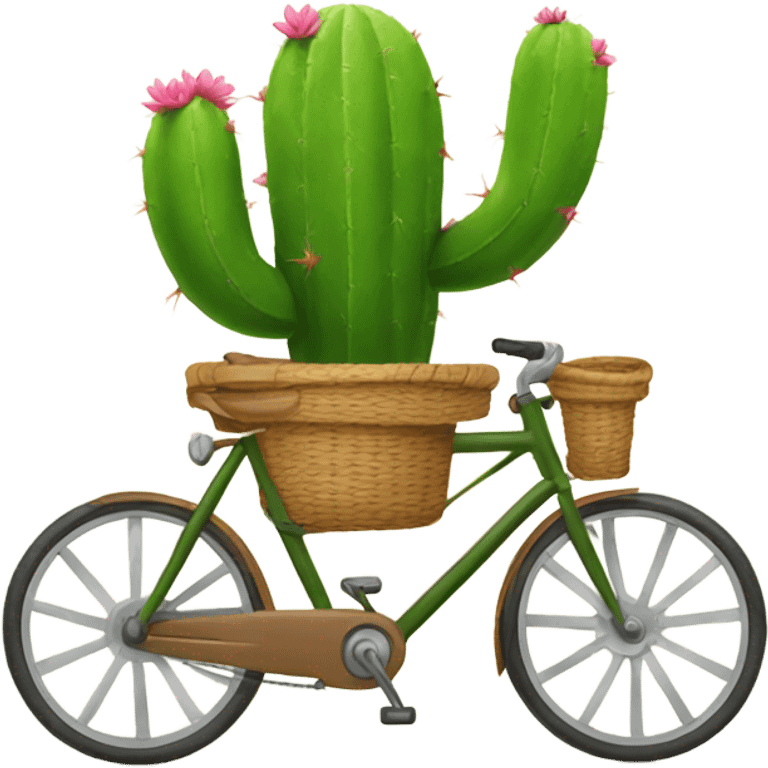 Cactus on bicycle emoji