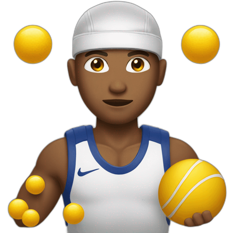 athlete with sweat beads emoji