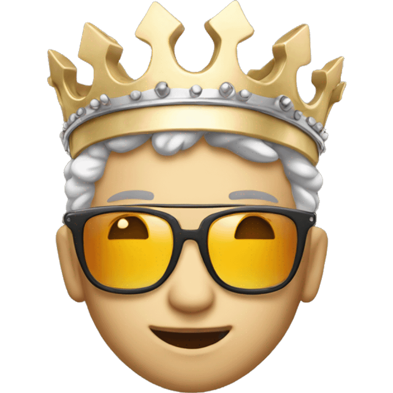 Cool 😎 emoji with crown emoji