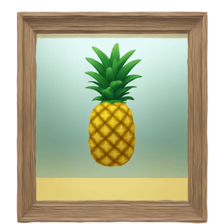 🍍 pineapple looks at its reflection in the mirror emoji