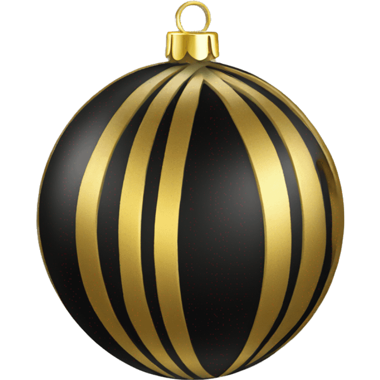 black and gold christmas tree ball emoji