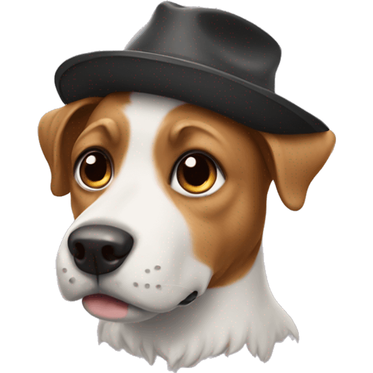 Dog with hat emoji