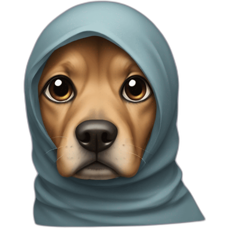 dog wearing a burka emoji