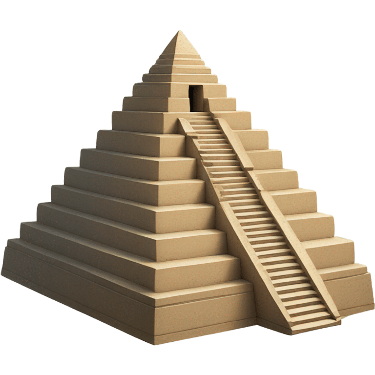 Pyramid with detailed staircase emoji