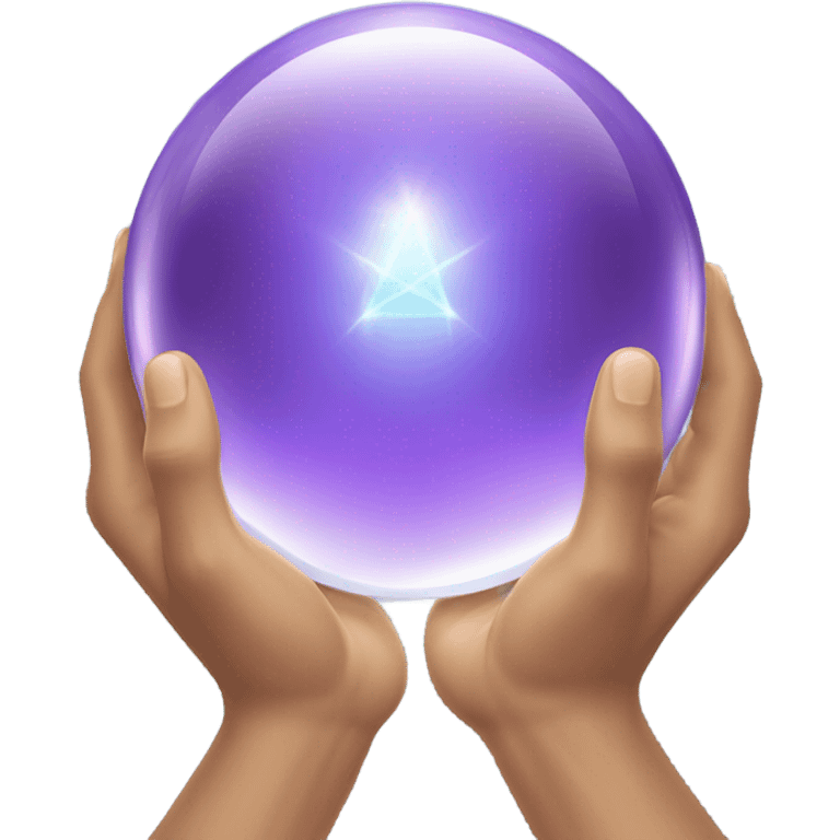 Crystal ball with hands  emoji