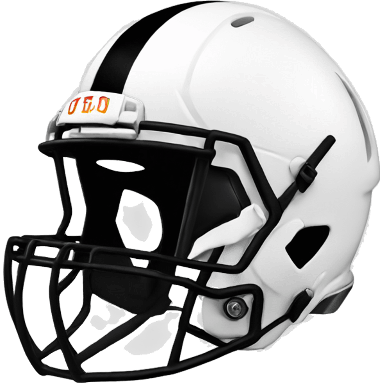 white football helmet with black dollar sign on the side emoji