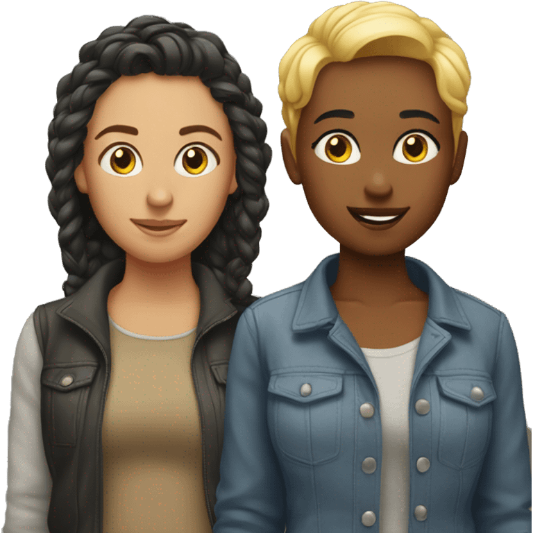 A women and a butch lesbian  emoji