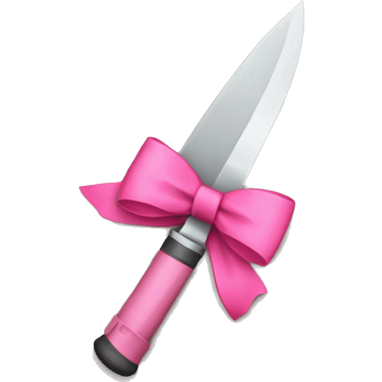 Knife with pink bow emoji