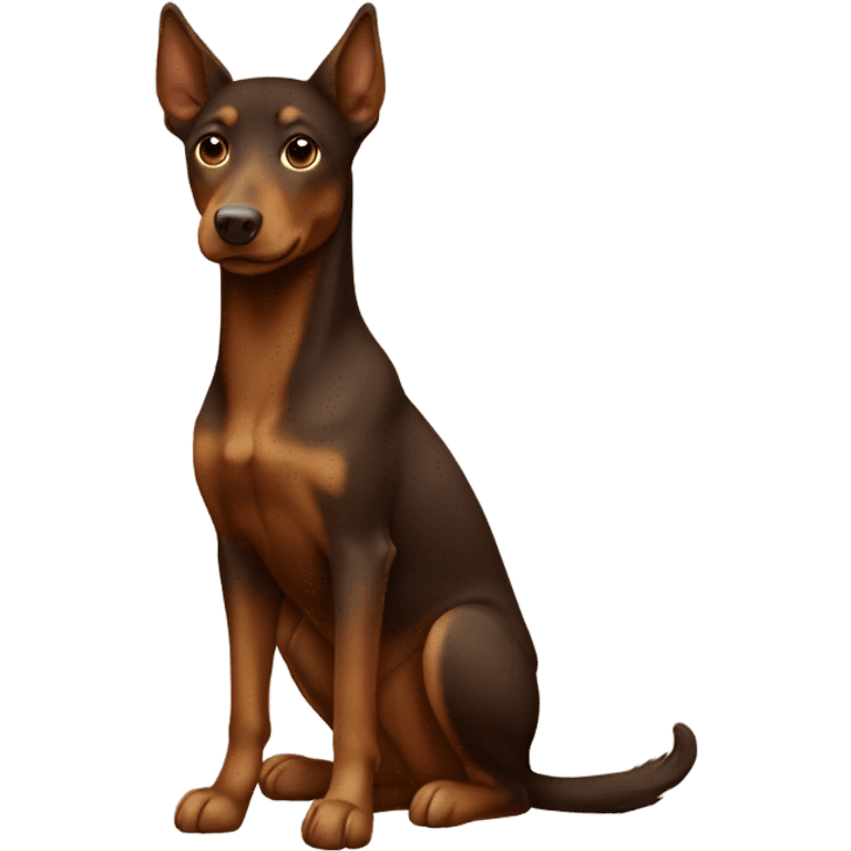 all brown kelpie sitting down emoji