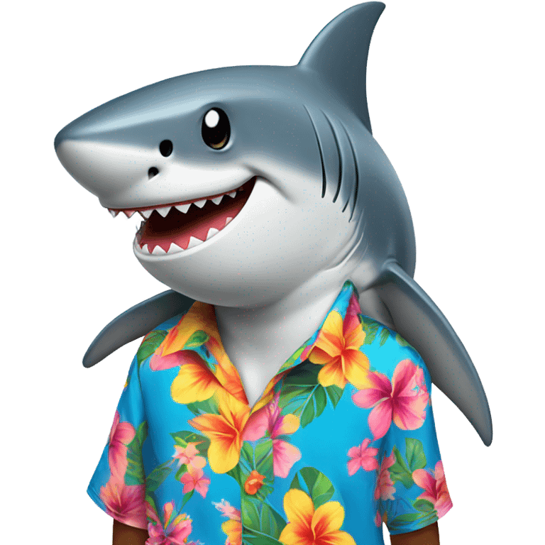 Shark with Hawaiian shirt￼ emoji