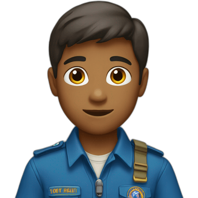 Scout boy with a blue scout shirt emoji