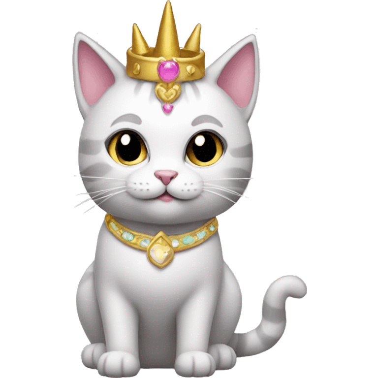 princess-cat with unicorn horn full body emoji