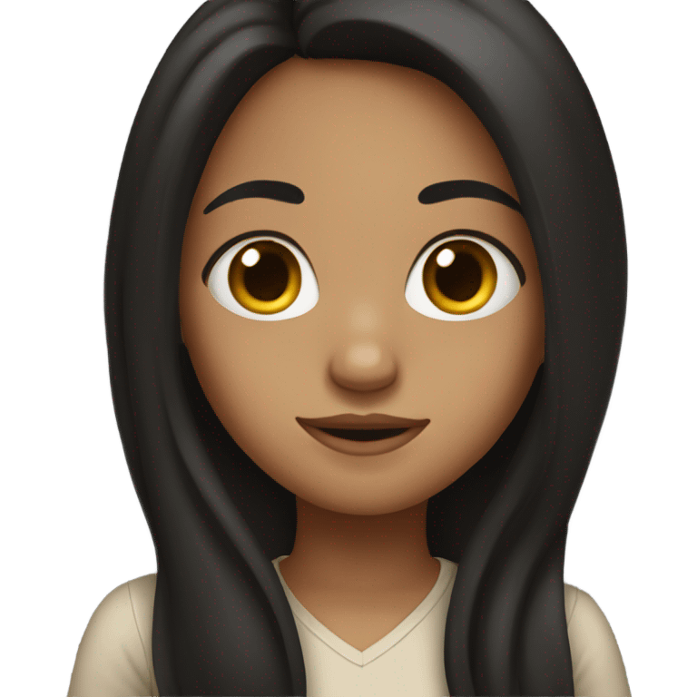 Girl with dark long hair  emoji