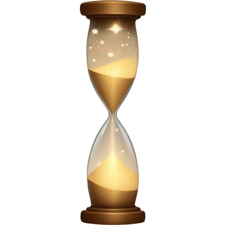 An hourglass with glowing Stardust beige emoji