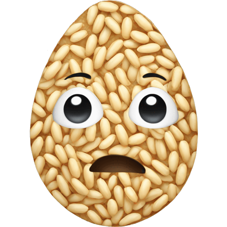 oat grain with face emoji