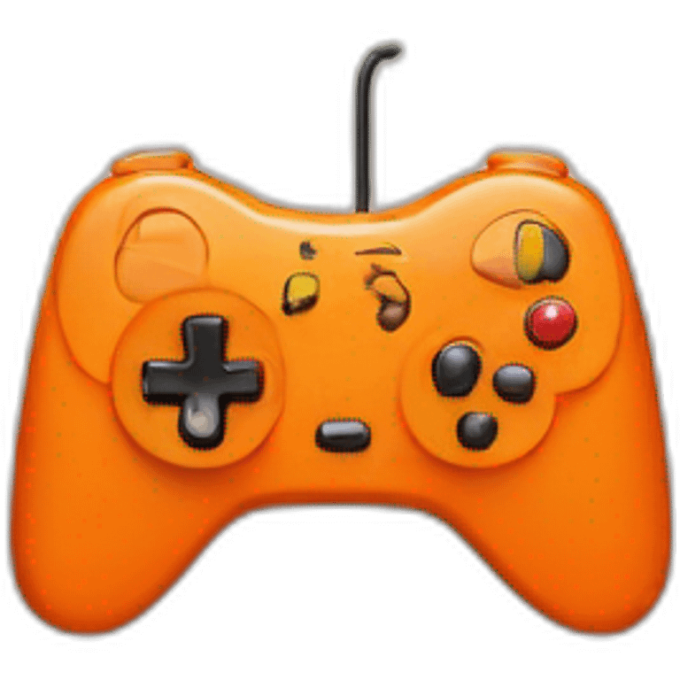 Game remote controler in orange colour  emoji