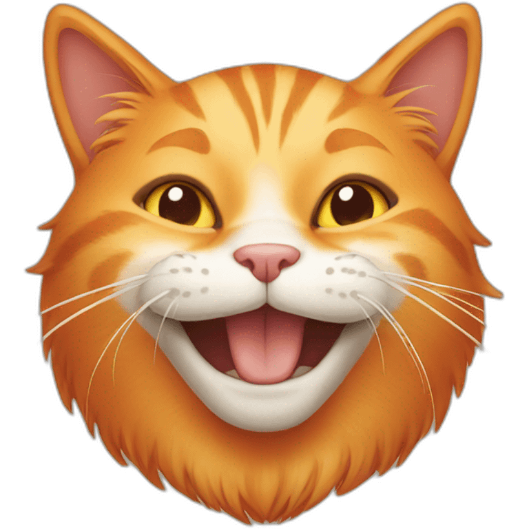 an orange cat smiling emoji