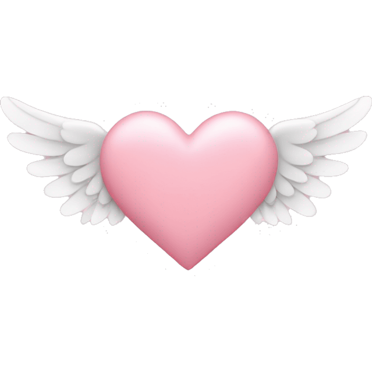 soft pink heart with wings emoji