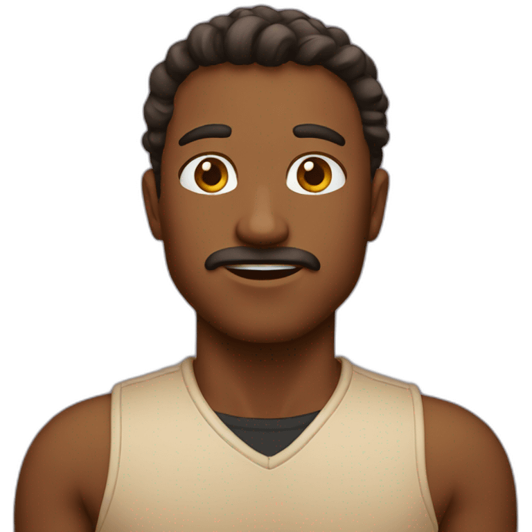 Brown hard emoji