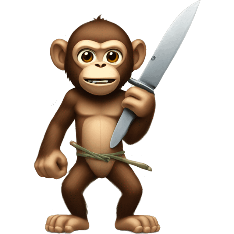 Giant monkey with a knife emoji