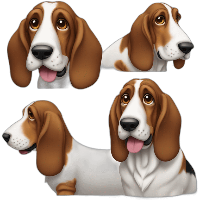 Dog basset hound full-height emoji