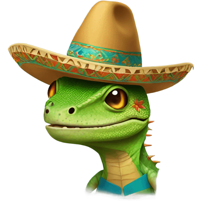 Lizard with a sombrero emoji