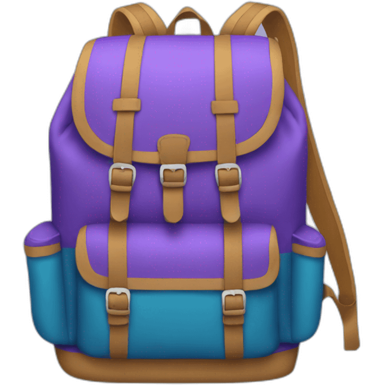 purple backpack emoji