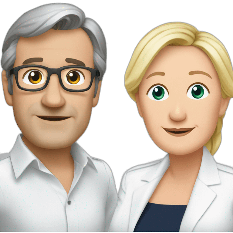 jean luc melanchon avec marine le pen emoji