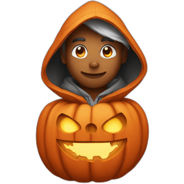 jackolantern in hoodie emoji