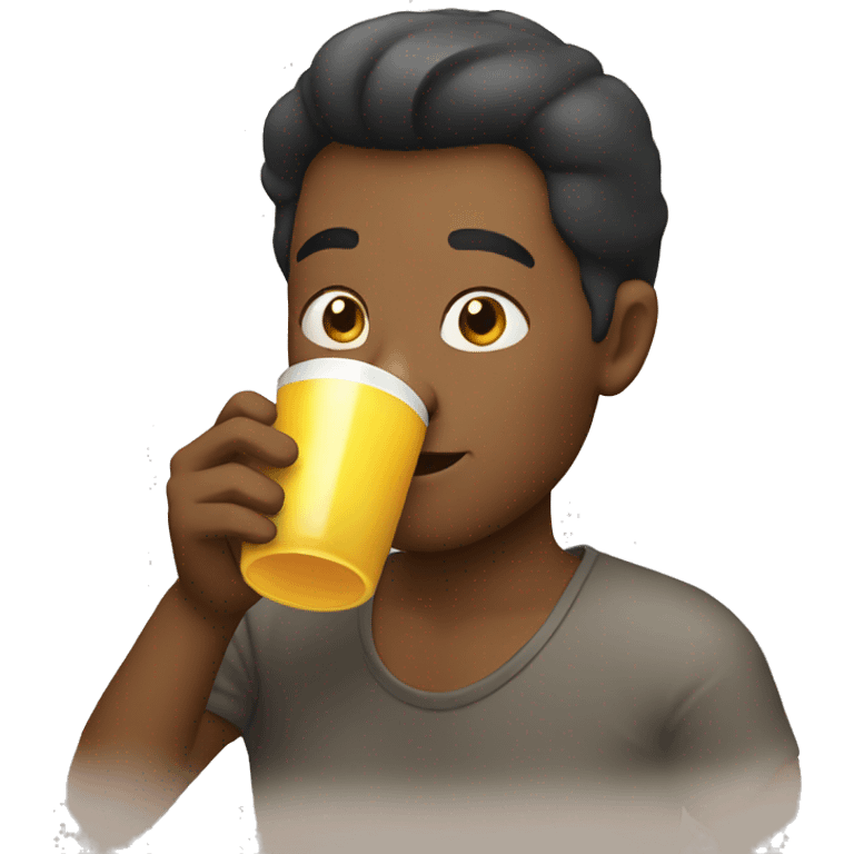 A person drinking a emoji