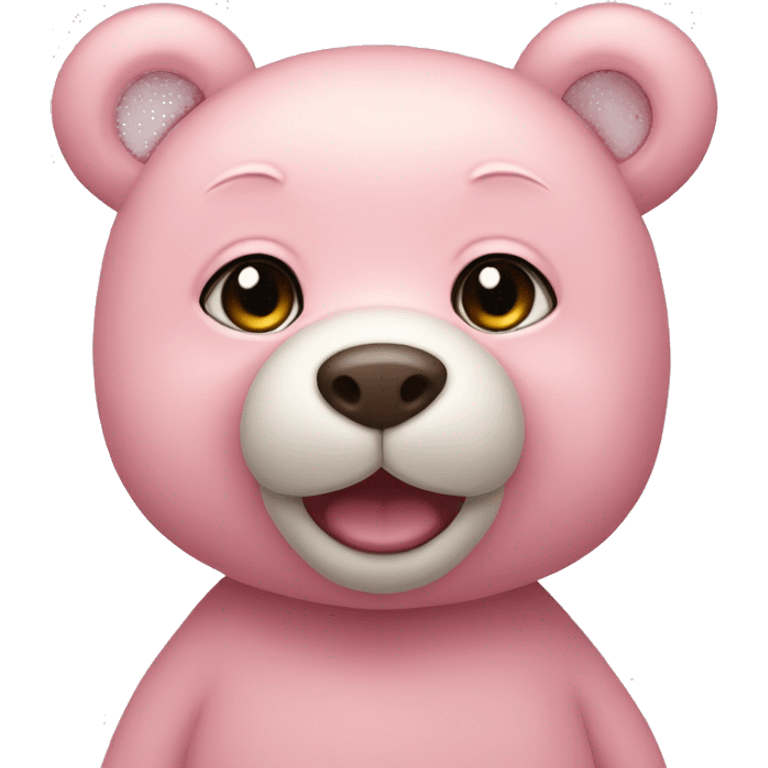 pastel pink teddy bear emoji