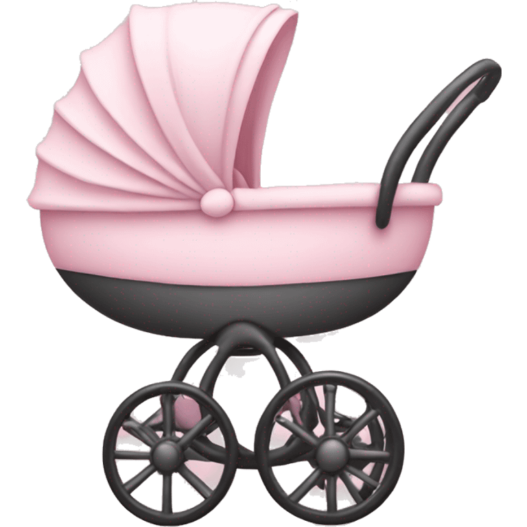 Light pink fancy baby stroller emoji