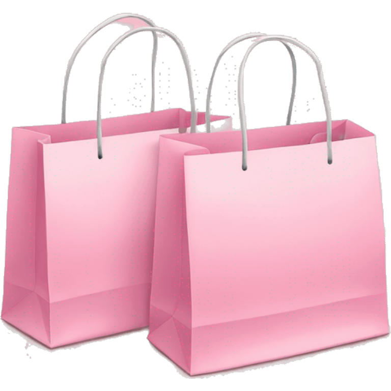 Two Soft pink shopping bags emoji