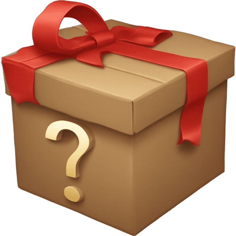 red mystery box with question mark emoji