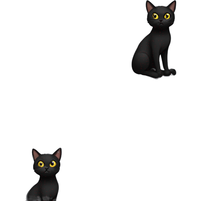 Black cat on moon emoji