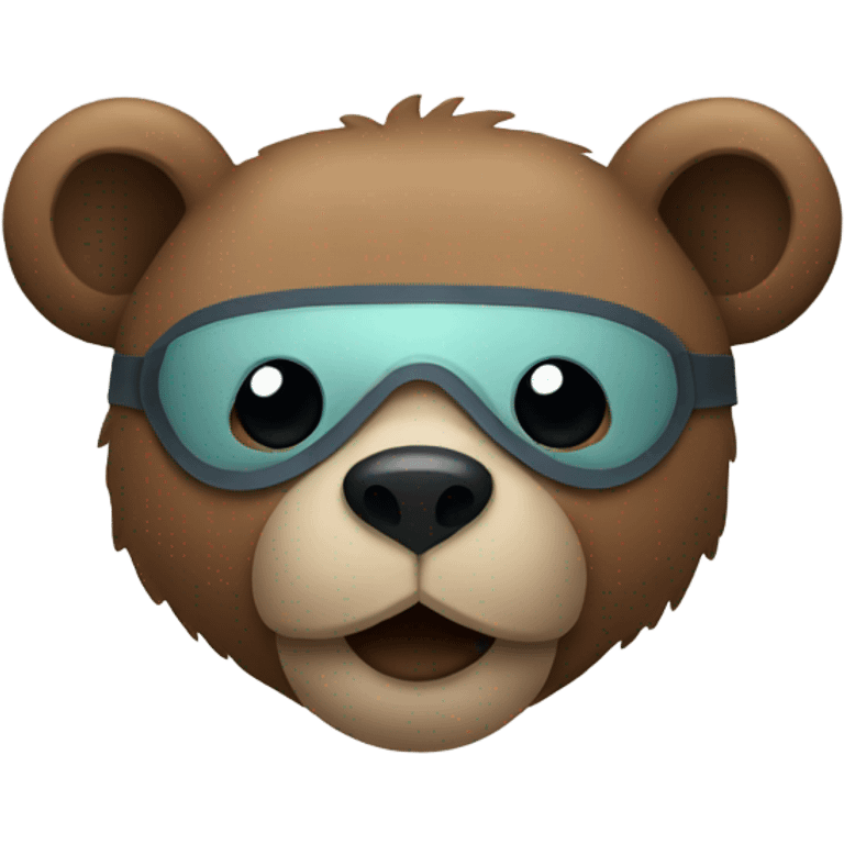 Bear with a face mask emoji