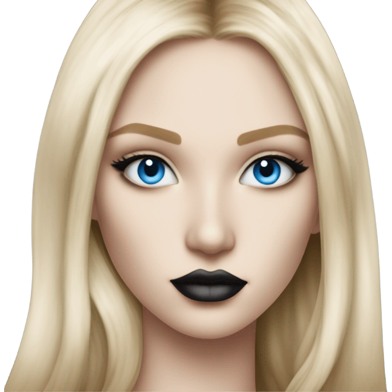 hyper realistic goth blonde blue eyes victoria secret model emoji