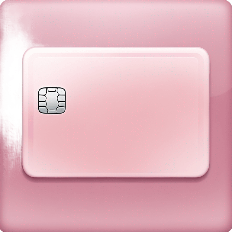 light pink "American express" credit card, glossy finish emoji