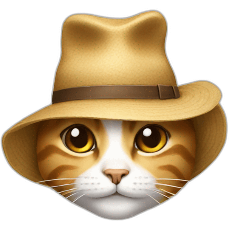 A cat with a hat emoji