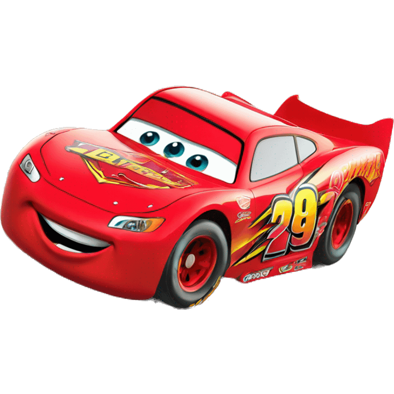 lightning Mcqueen car driving barbie emoji