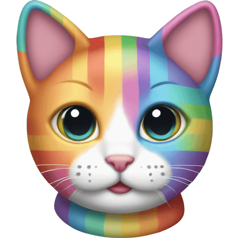 rainbow stripe cat emoji