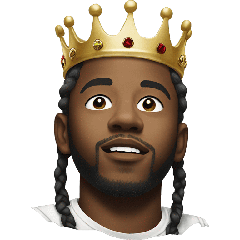 Kendrick Lamar wearing a crown  emoji