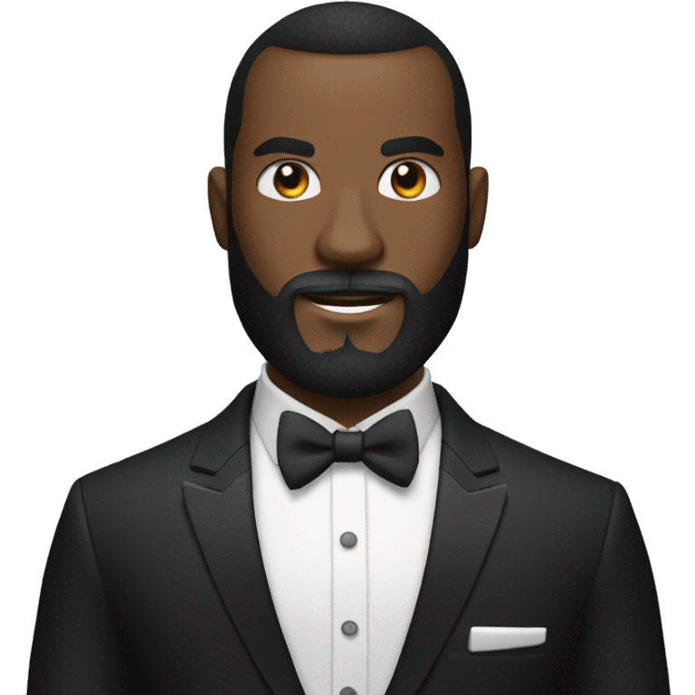 black James Bond WITH BEARD holding hair clippers emoji