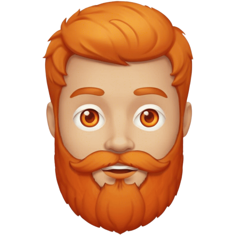 Heart eyes on orange bearded man emoji